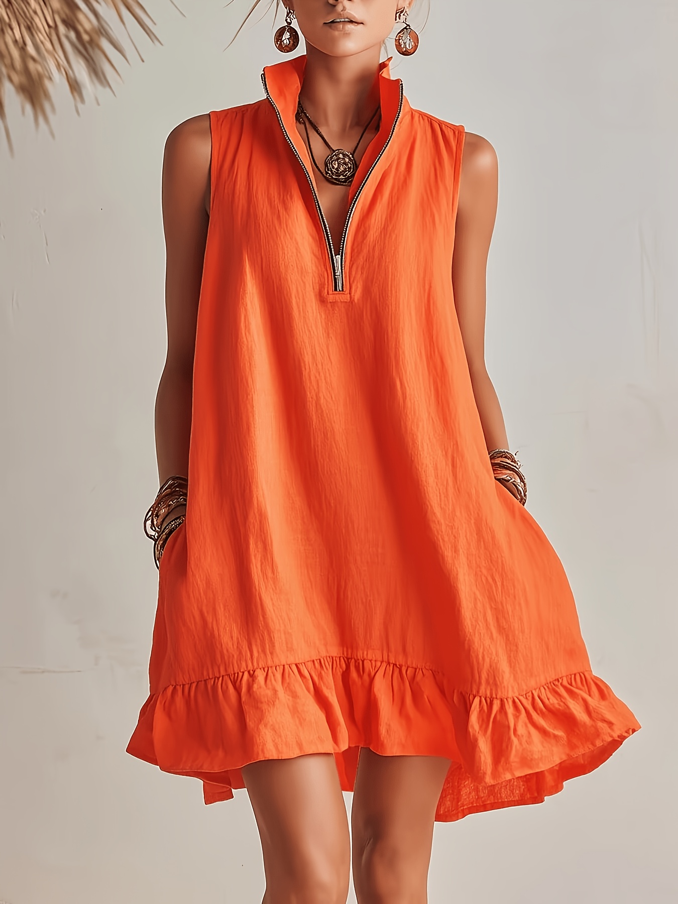 womens dresses桔色1